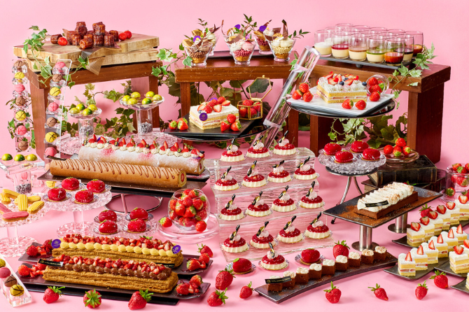 3月の週末11日間限定開催！「駅上HOTEL de いちごのスイーツブッフェ」
