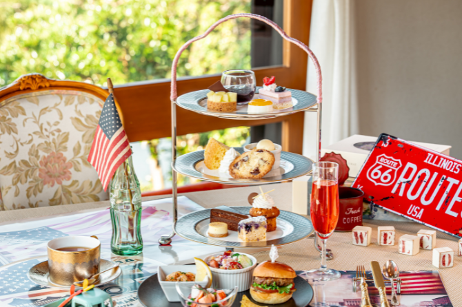 今年の夏はアメリカ大陸の食文化を満喫！JRホテルメンバーズ会員は8月31日まで通常価格より10%割引　期間限定「奈良ホテルアフタヌーンティー ～アメリカンフレーバー～」発売