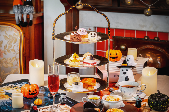 ハロウィンと秋の味覚が融合！山添村の和紅茶とのペアリングで心ほどける秋の午後　期間限定「奈良ホテルハロウィンアフタヌーンティー」発売